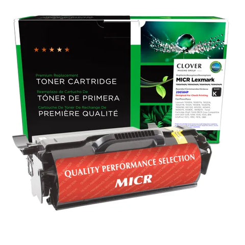 Clover Technologies Group, LLC Remanufactured High Yield MICR Toner Cartridge (Alternative for Lexmark T650H11A T650H21A) (25000 Yield)