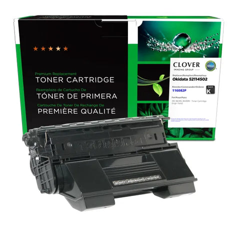 Clover Technologies Group, LLC Remanufactured High Yield Toner Cartridge (Alternative for OKI 52114502) (17000 Yield)