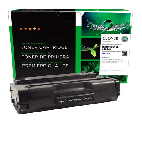 Clover Technologies Group, LLC Remanufactured High Yield Toner Cartridge (Alternative for Ricoh 406465) (5000 Yield)