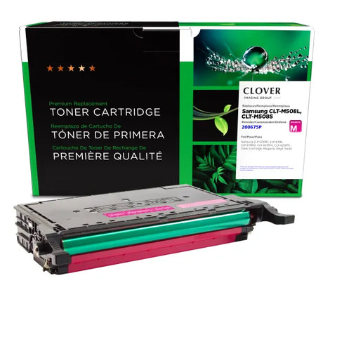 Clover Technologies Group, LLC Remanufactured High Yield Magenta Toner Cartridge (Alternative for Samsung CLT-M508L)