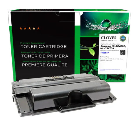 Clover Technologies Group, LLC Remanufactured High Yield Toner Cartridge (Alternative for Samsung ML-D3470B ML-D3470A) (10000 Yield)