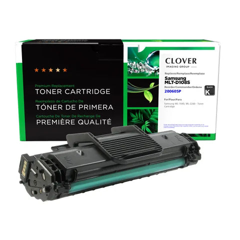 Clover Technologies Group, LLC Remanufactured Toner Cartridge (Alternative for Samsung MLT-D108S) (1500 Yield)