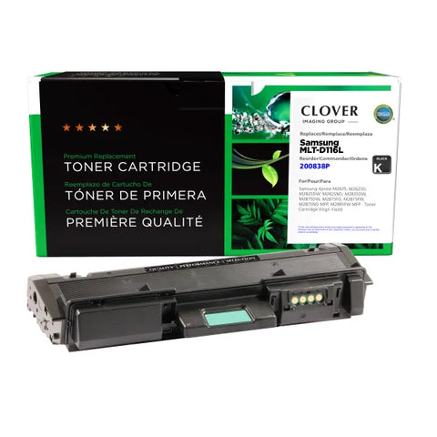 Clover Technologies Group, LLC Remanufactured High Yield Toner Cartridge (Alternative for Samsung MLT-D116L) (3000 Yield)