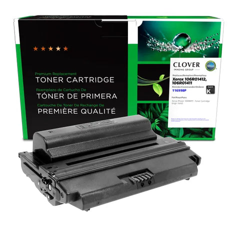 Clover Technologies Group, LLC Remanufactured High Yield Toner Cartridge (Alternative for Xerox 106R01412) (8000 Yield)