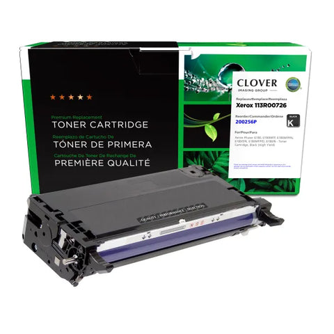 Clover Technologies Group, LLC Remanufactured High Yield Black Toner Cartridge (Alternative for Xerox 113R00726) (8000 Yield)