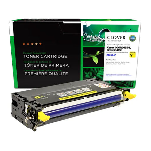 Clover Technologies Group, LLC Remanufactured High Yield Yellow Toner Cartridge for Xerox 106R01394/106R01390