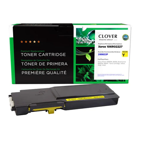 Clover Technologies Group, LLC Remanufactured High Yield Yellow Toner Cartridge (Alternative for Xerox 106R02227) (6000 Yield)