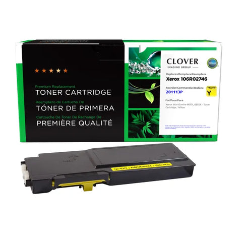 Clover Technologies Group, LLC Remanufactured Yellow Toner Cartridge for Xerox 106R02746