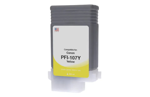 Epson WF Non-OEM New Yellow Wide Format Ink Cartridge for Canon PFI-107 (6708B001AA)