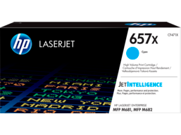 HP 657X (CF471X) High Yield Cyan Original LaserJet Toner Cartridge (23000 Yield)
