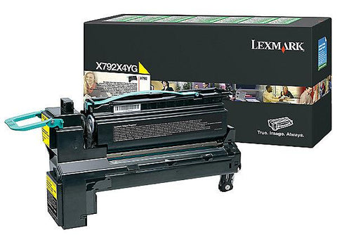 Lexmark Extra High Yield Yellow Return Program Toner Cartridge for US Government (20000 Yield) (TAA Compliant Version of X792X1YG) (For Use in Model X792)