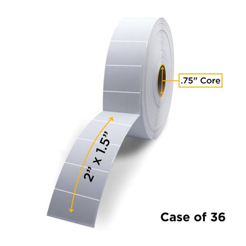 Clover Technologies Group, LLC Non-OEM New Direct Thermal Label Roll 0.75" ID x 2.2" Max OD for Mobile Barcode Printers