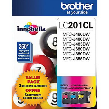 Brother Cyan/Magenta/Yellow Ink Cartridge 3-Pack (3 x 260 Yield)