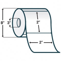 Clover Technologies Group, LLC Non-OEM New Direct Thermal Label Roll 3.0" ID x 8.0" Max OD for Industrial Barcode Printers