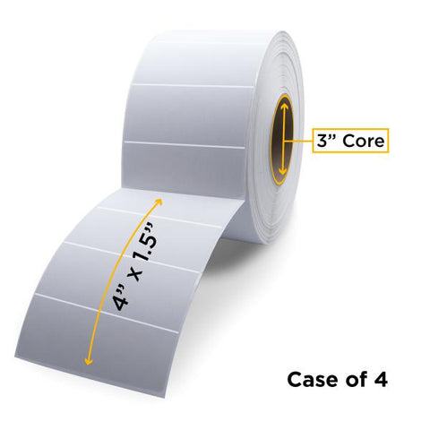 Clover Technologies Group, LLC Non-OEM New Thermal Transfer Label Roll 3.0" ID x 8.0" Max OD for Industrial Barcode Printers