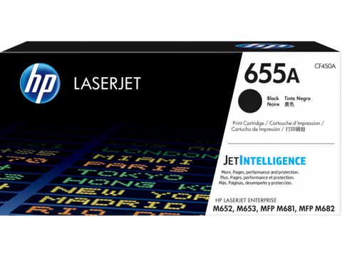 HP 655A (CF450A) Black Original LaserJet Toner Cartridge (12500 Yield)