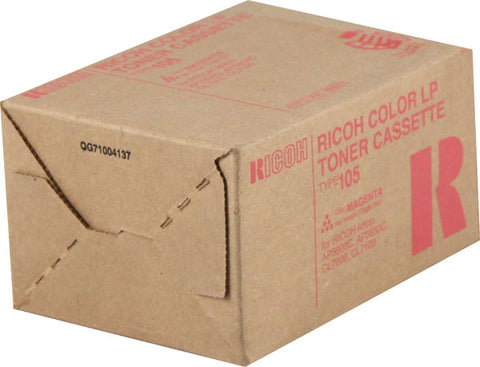 Ricoh Aficio AP3800C AP3850C CL7000 CL7100 Magenta Toner Cartridge (10000 Yield) (Type 105)