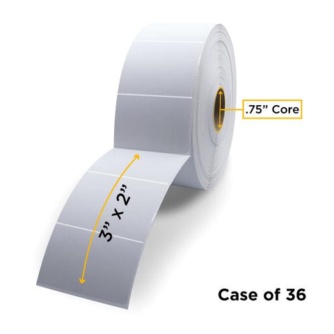 Clover Technologies Group, LLC Non-OEM New Direct Thermal Label Roll 0.75" ID x 2.2" Max OD for Mobile Barcode Printers