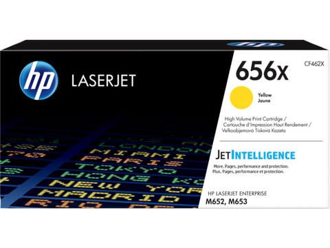 HP 656X (CF462X) High Yield Yellow Original LaserJet Toner Cartridge (22000 Yield)