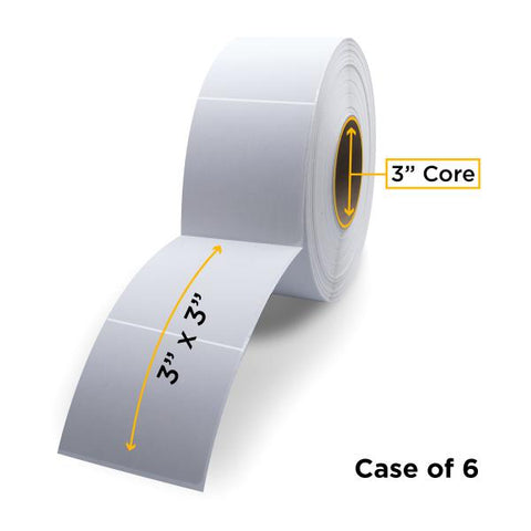 Clover Technologies Group, LLC Clover Imaging Non-OEM New Thermal Transfer Label Roll 3.0" ID x 8.0" Max OD for Industrial Barcode Printers