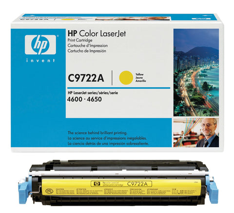 HP OEM C9722A CLJ 4600/4650 Yellow Toner Cartridge (8K)