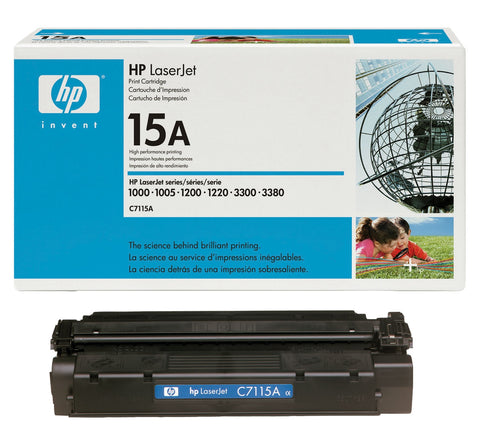 HP OEM HP 15A (C7115A) Toner Cartridge, Black, 2K Yield