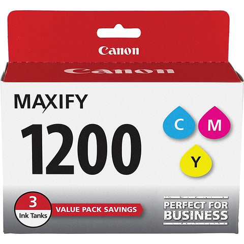 Canon, Inc PGI-1200 Cyan/Magenta/Yellow Standard Yield Ink Cartridge, 3/Pack (9232B005)