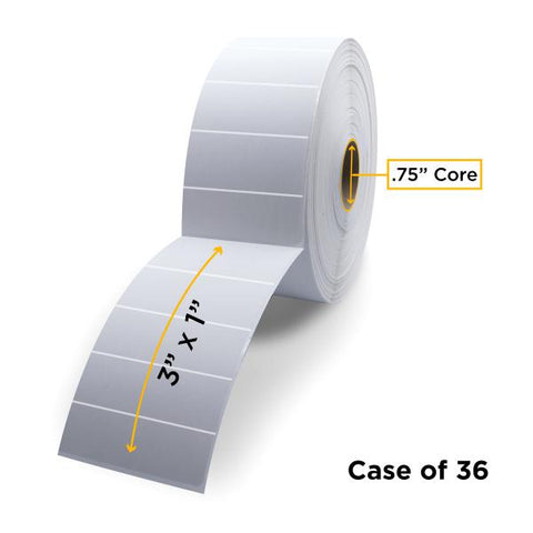 Clover Technologies Group, LLC Non-OEM New Direct Thermal Label Roll 0.75" ID x 2.5" Max OD for Mobile Barcode Printers