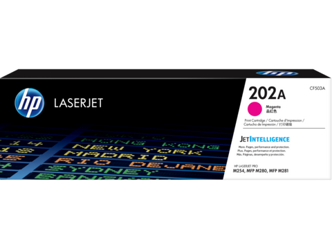 HP 202A (CF503A) Magenta Original LaserJet Toner Cartridge (1300 Yield)