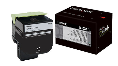 Lexmark (800X1) Extra High Yield Black Toner Cartridge (8000 Yield)