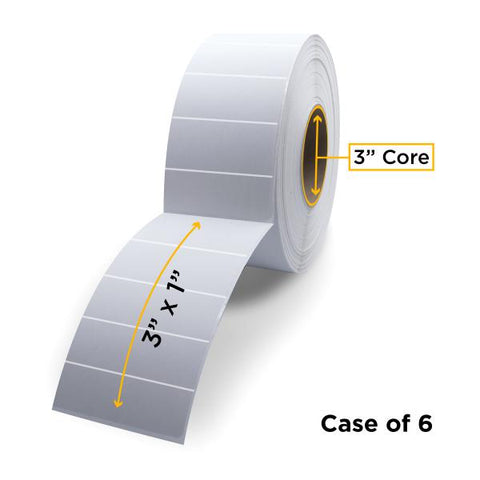 Clover Technologies Group, LLC Non-OEM New Direct Thermal Label Roll 3.0" ID x 8.0" Max OD for Industrial Barcode Printers