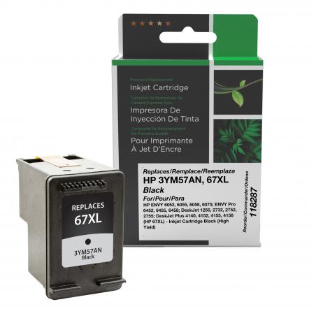 Clover Technologies Group, LLC Remanufactured High Yield Black Ink Cartridge for HP 3YM57AN (HP 67XL)
