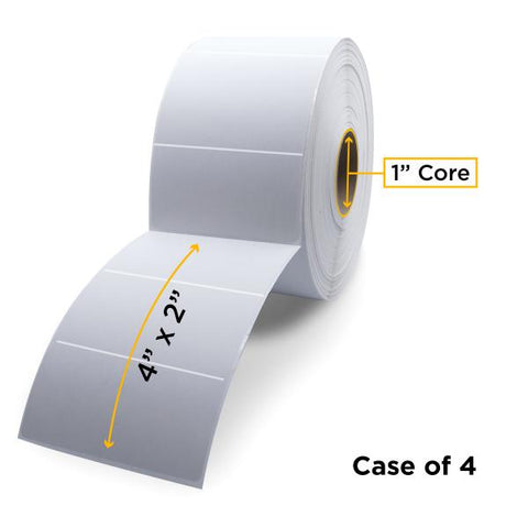 Clover Technologies Group, LLC Clover Imaging Non-OEM New Thermal Transfer Label Roll 1.0" ID x 5.0" Max OD for Desktop Barcode Printers