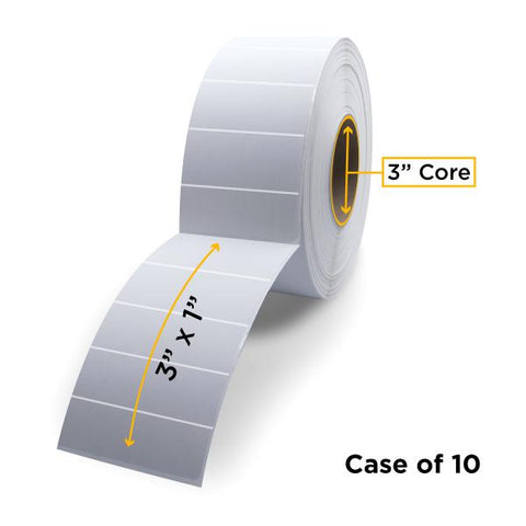 Clover Technologies Group, LLC Clover Imaging Non-OEM New Thermal Transfer Label Roll 3.0" ID x 8.0" Max OD for Industrial Barcode Printers